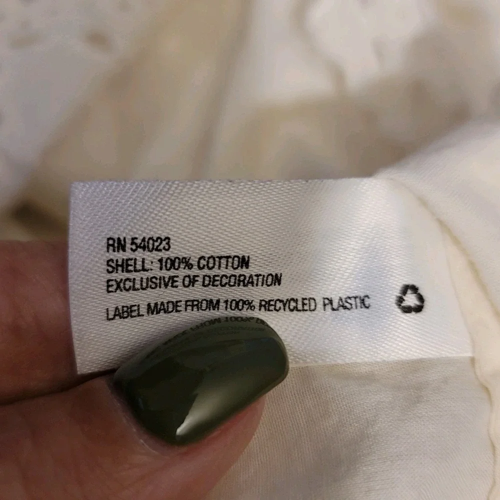 GAP Y2K White Babydoll Cami Top‎ Size XL Ruffle Boho Clean Girl India Cotton